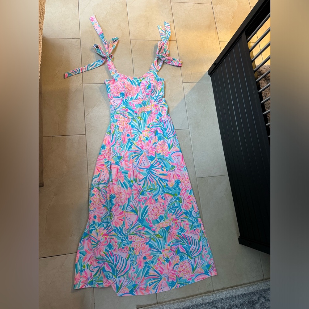 MALEKA Maxi Dress Tropical Punch